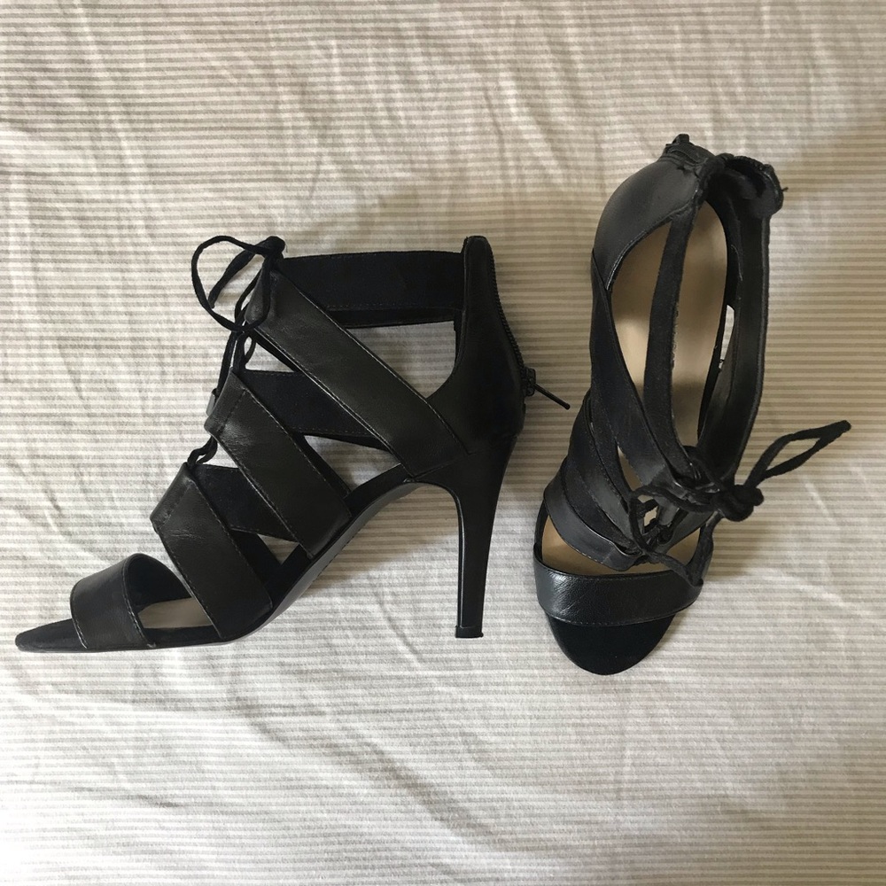 ❌ SOLD | Nine West lace-up black heels